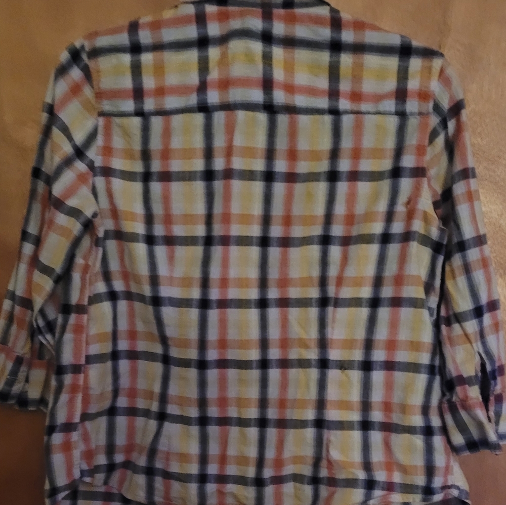 Old Navy Halloween plaid button down - Picture 2 of 5